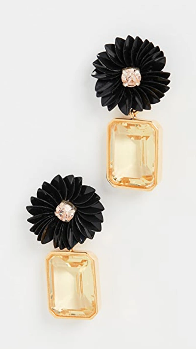 Shop Lizzie Fortunato Citrine Flower Earrings In Multi