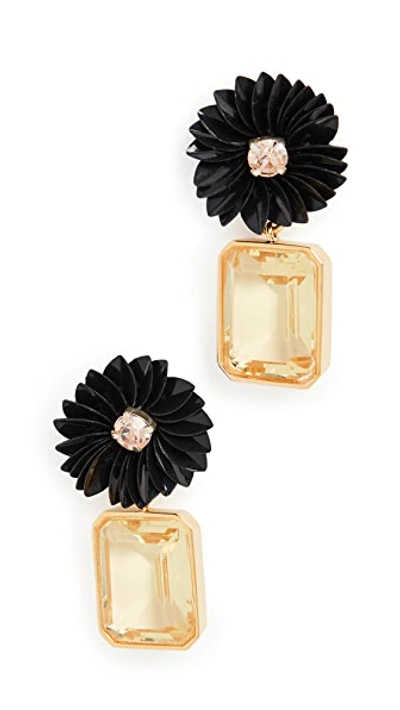 Shop Lizzie Fortunato Citrine Flower Earrings In Multi