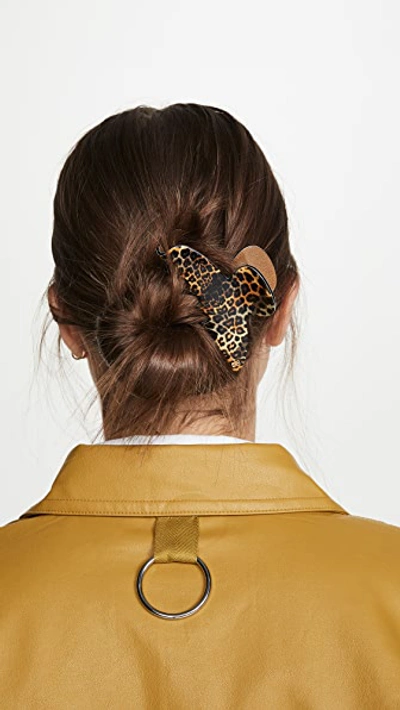 Shop Alexandre De Paris Leopard Hair Clip