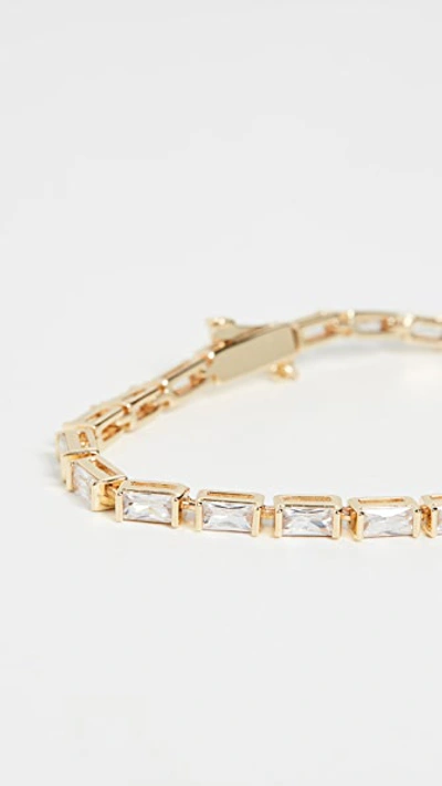 Shop Luv Aj The Baguette Eternity Bracelet In Gold