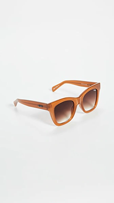 Shop Quay After Hours Sunglasses In Toffee/brown Fade Lens