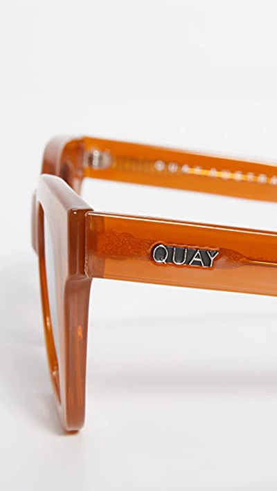 Shop Quay After Hours Sunglasses In Toffee/brown Fade Lens
