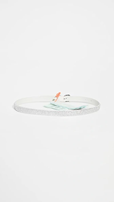 Shop Off-white Crystal Belt