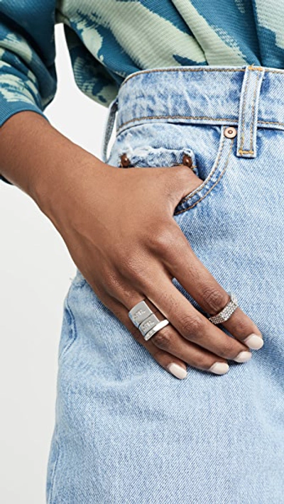 Shop Off-white Bolt Ring In Silver