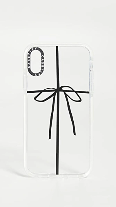 Shop Casetify Bow Phone Case In Clear/black