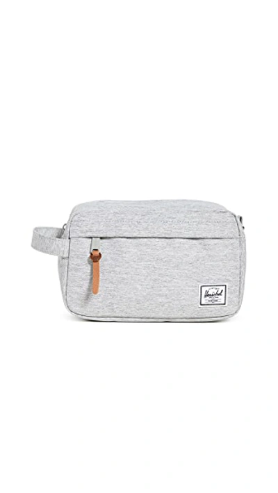 Shop Herschel Supply Co Chapter Cosmetic Bag In Light Grey Crosshatch