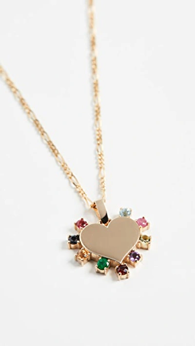 Shop Ariel Gordon Jewelry 14k Candy Heart Carousel Necklace In Gold/multi