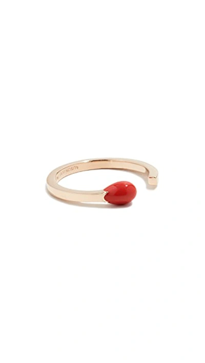 Shop Alison Lou 14k Match Stick Ring In Tomato