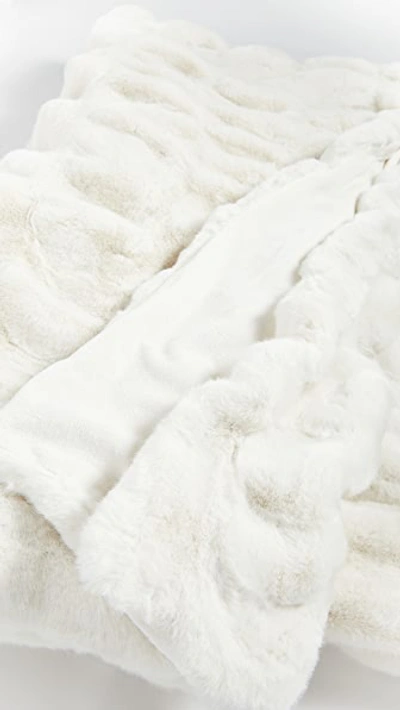 Shop Shopbop Home Shopbop @home Couture Collection Throw Blanket In Ivory Mink