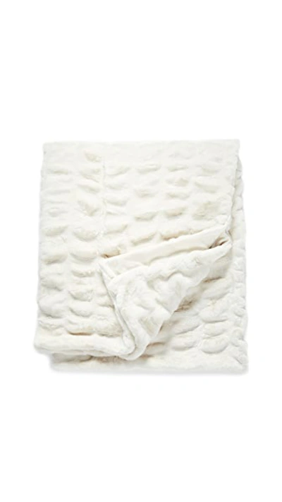 Shop Shopbop Home Shopbop @home Couture Collection Throw Blanket In Ivory Mink