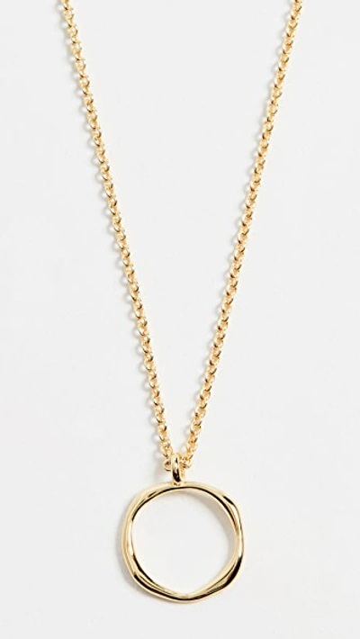 Shop Gorjana Quinn Delicate Necklace In Yellow Gold