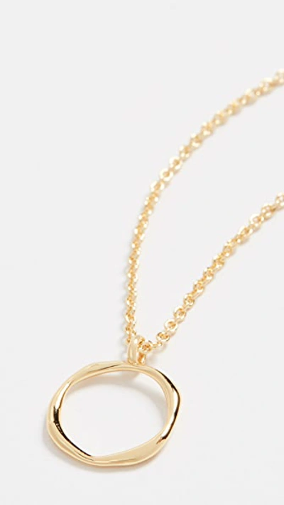 Shop Gorjana Quinn Delicate Necklace In Yellow Gold