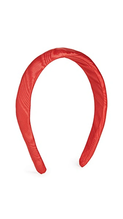 Shop Loeffler Randall Marina Puffy Headband In Cherry Red