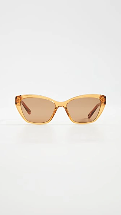 Shop Chloé Willow Cat Eye Sunglasses In Brick