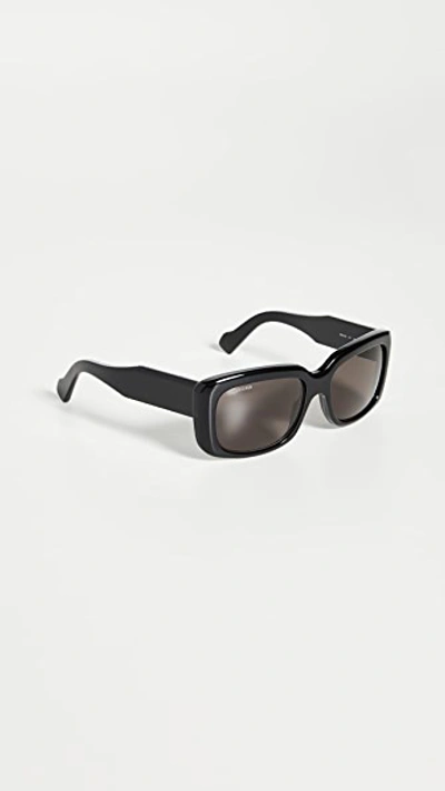 Shop Balenciaga Paris Square Sunglasses In Black/gray