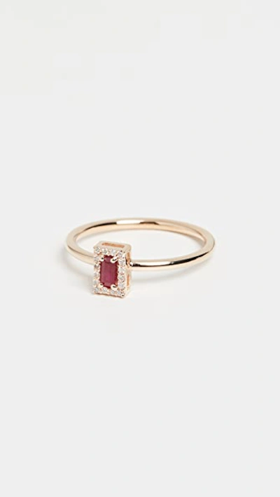 Shop Alison Lou 14k Ruby Diamond Stack Ring