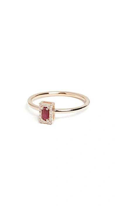 Shop Alison Lou 14k Ruby Diamond Stack Ring
