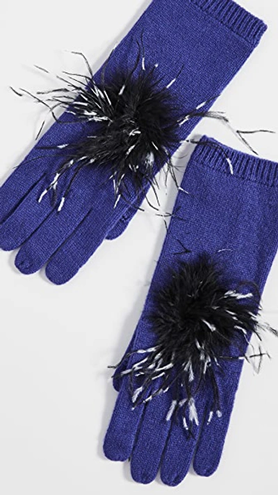 Shop Eugenia Kim Sloane Cashmere Gloves In Periwinkle