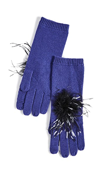 Shop Eugenia Kim Sloane Cashmere Gloves In Periwinkle