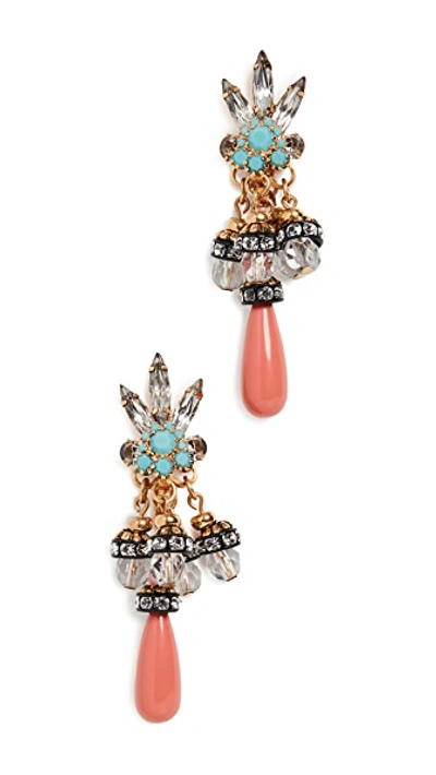 Shop Elizabeth Cole Darcey Earrings In Coral