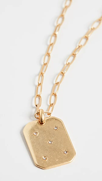 Shop Madewell Stargazer Pendant Necklace In Vintage Gold