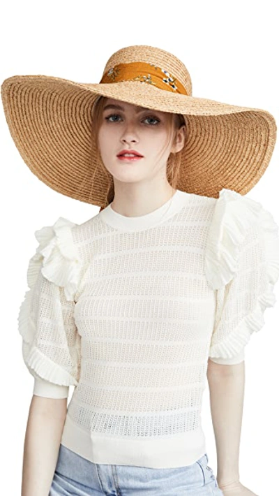 Shop Hat Attack Coco Sunhat In Natural/floral