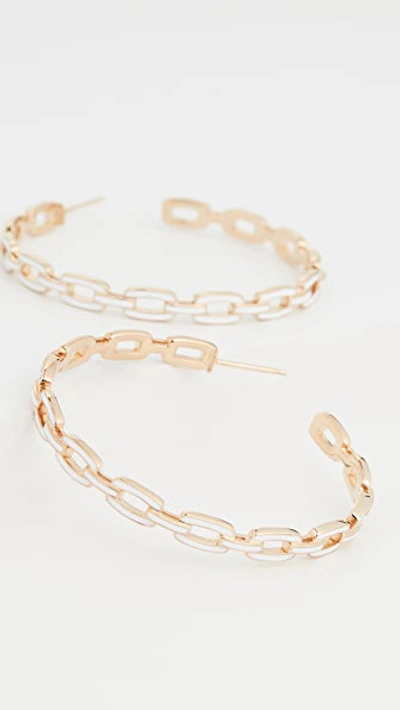 Shop Jennifer Zeuner Jewelry Carmine Medium Hoop Earrings In Gold Plated