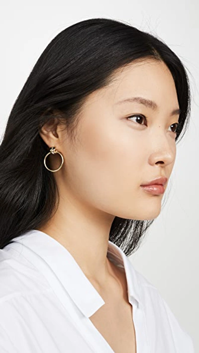 Shop Luv Aj The Mosaic Crystal Hoops In Gold