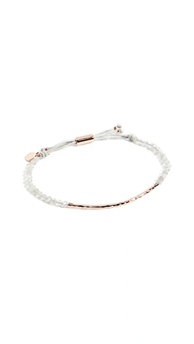 Shop Gorjana Power Gemstone Bracelet For Balance In Rose Gold/labradorite
