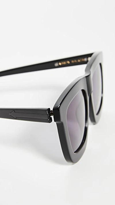Shop Karen Walker Deep Worship Sunglasses In Black/grey Smoke Mono