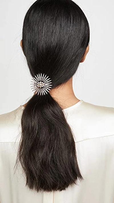 Shop Oscar De La Renta Pave Point Hair Clip In Silk