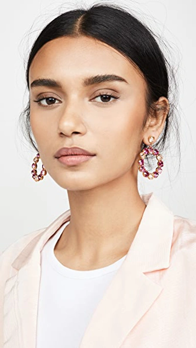 Shop Jennifer Behr Maddox Earrings In Rose Multi