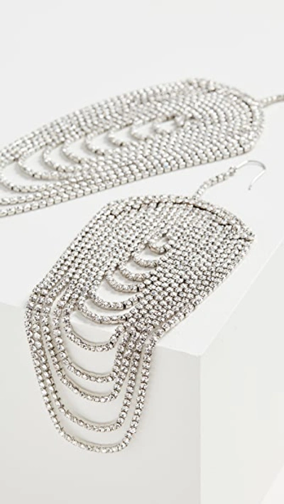 Shop Area Draped Chandelier Earrings In Silver