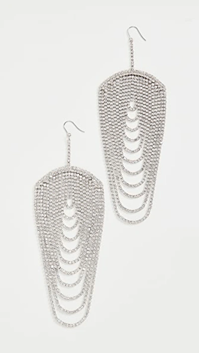 Shop Area Draped Chandelier Earrings In Silver