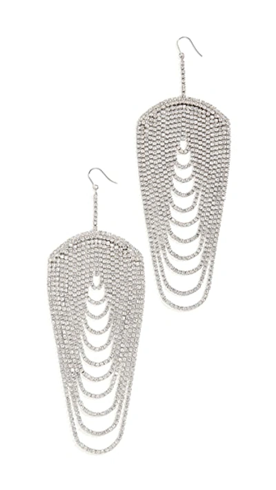 Shop Area Draped Chandelier Earrings In Silver