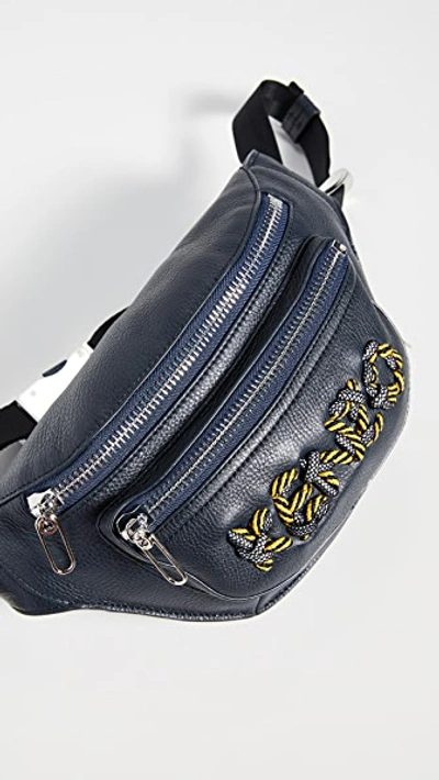 Shop Kenzo Kontrast Bum Bag In Navy Blue