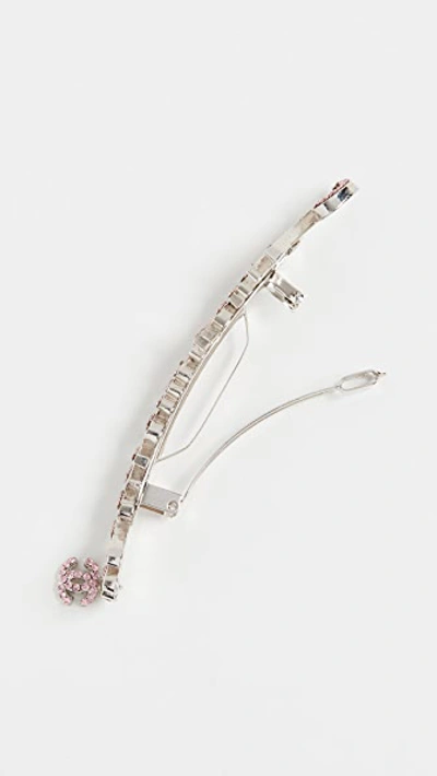 Pre-owned Chanel Pink Crystal Hair Clip