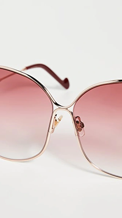 Shop Zimmermann Shibori Sunglasses In Rose Burgundy