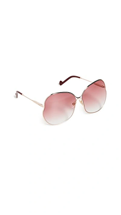 Shop Zimmermann Shibori Sunglasses In Rose Burgundy