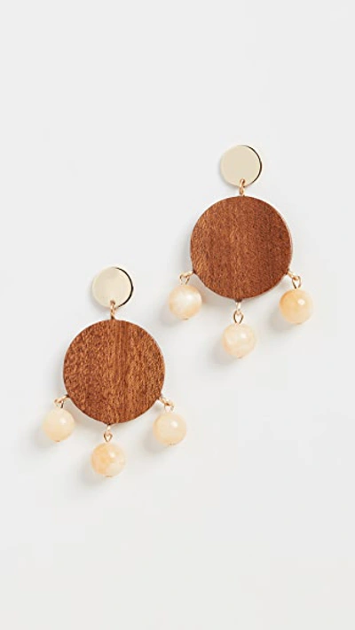 Shop Sophie Monet The Belle Earrings In Wood