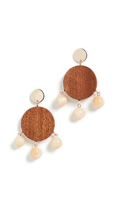 Shop Sophie Monet The Belle Earrings In Wood
