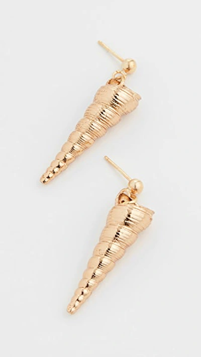 Shop Tohum Cone Earrings In Gold