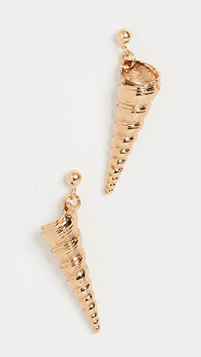 Shop Tohum Cone Earrings In Gold