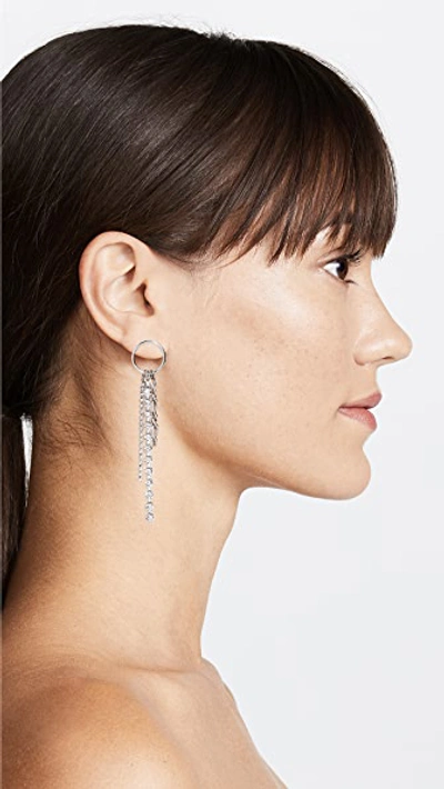 Shop Justine Clenquet Ewan Earrings In Silver