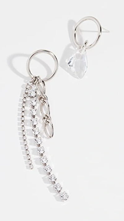 Shop Justine Clenquet Ewan Earrings In Silver