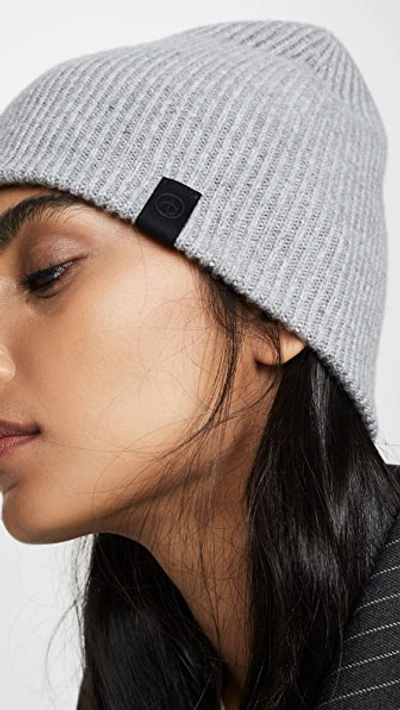 Shop Rag & Bone Ace Cashmere Beanie In Heather Grey