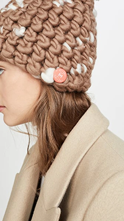 Shop Mischa Lampert Deep Beanie Hat In Bambi