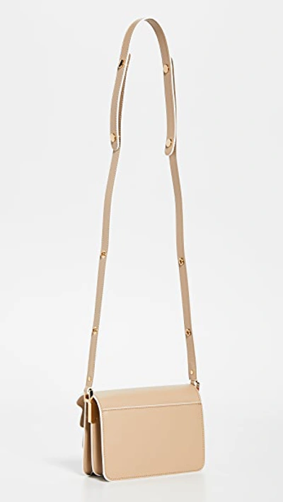 Shop Marni Trunk Shoulder Bag In Soft Beige/dune