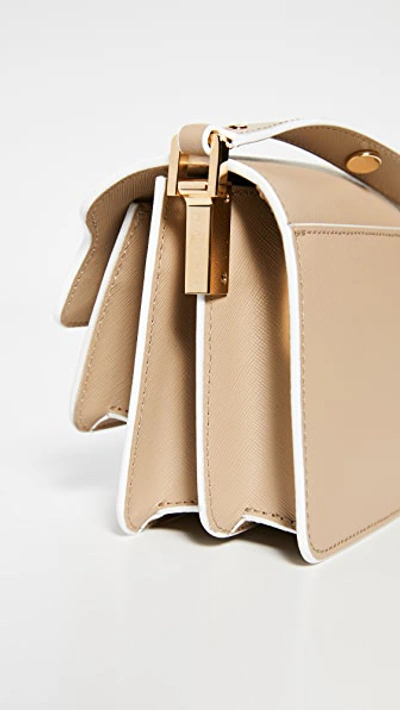 Shop Marni Trunk Shoulder Bag In Soft Beige/dune