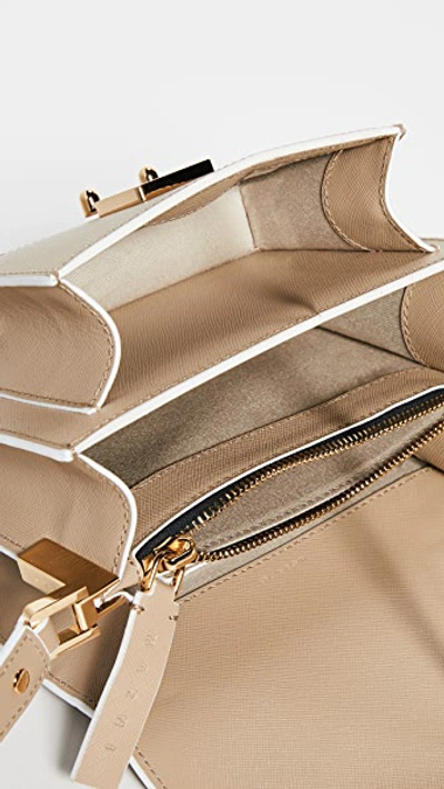 Shop Marni Trunk Shoulder Bag In Soft Beige/dune